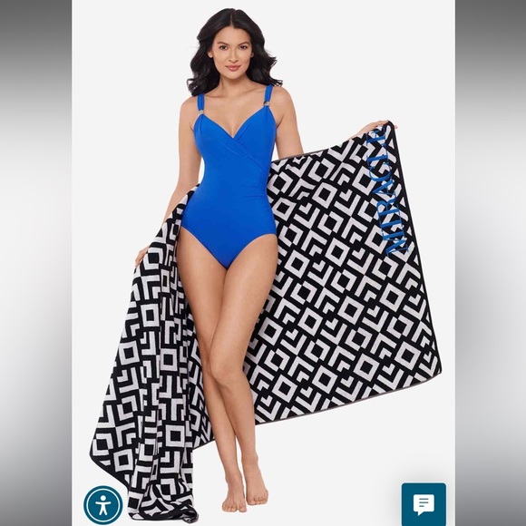 Miraclesuit‎ NWT Geo Beach Towel 39x70 Cruise - Picture 1 of 6